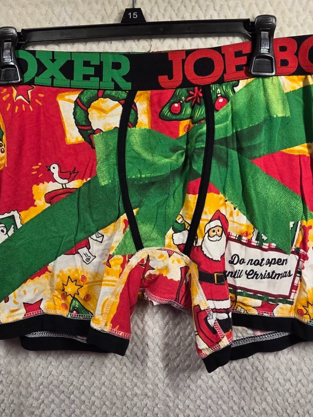 Joe Boxer Mens Holiday Christmas Boxer Shorts "Do Not Open Until Christmas" XL